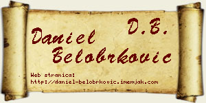Daniel Belobrković vizit kartica